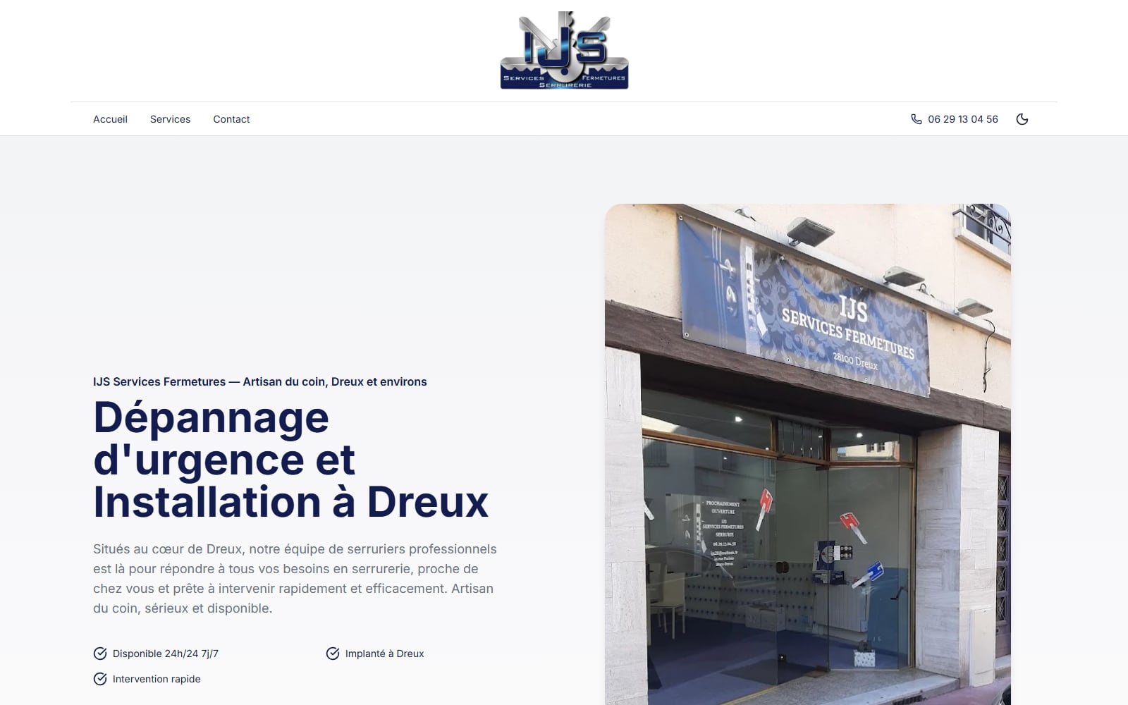 IJS Services Fermetures — accueil, dépannage d’urgence à Dreux.